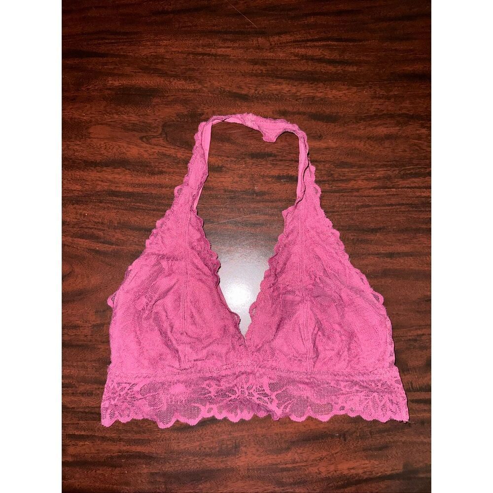 PINK Victoria’s Secret Halter Lace Bralette Size Small